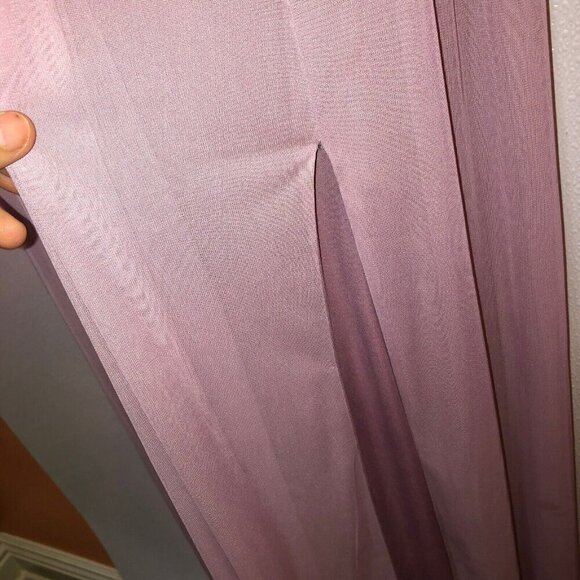 Davids Bridal Size 4 Rose Gold Backless Sleeveless Bridesmaid Maxi Dress Damaged - Picture 10 of 16